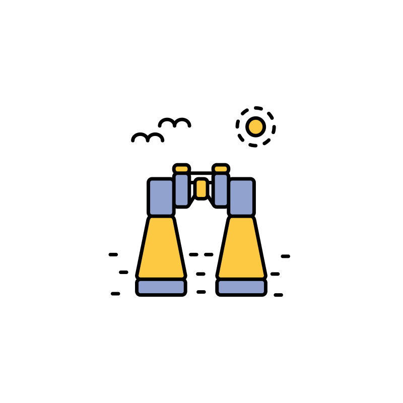 创意矢量望远镜插图设计