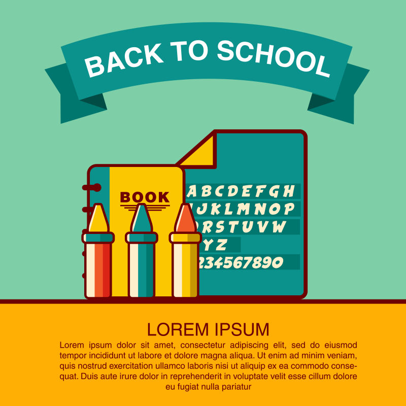 回到学校矢量背景