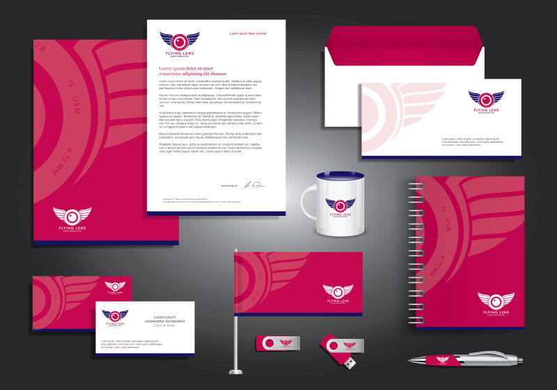 创意矢量红色经典商业宣传设计