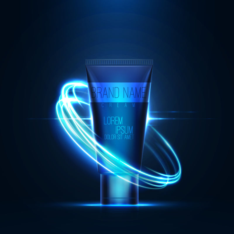 抽象矢量现代化妆品宣传海报平面设计