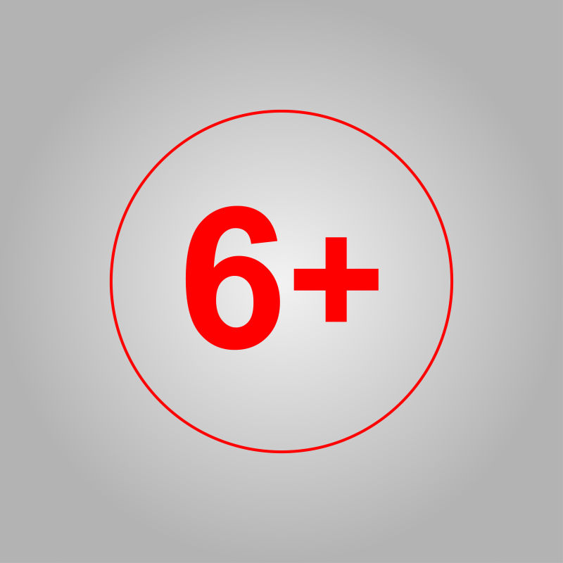 创意矢量6岁以下禁止主题标志设计