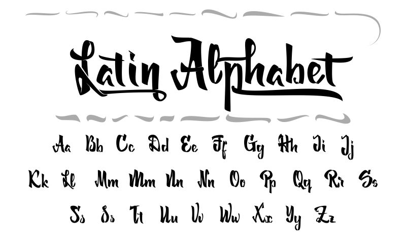 创意矢量现代手绘风格的字体设计