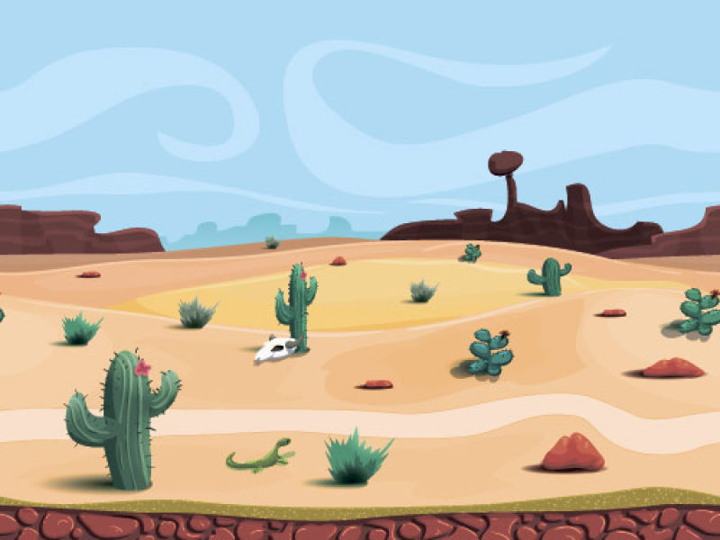 抽象矢量美丽的沙漠设计插图