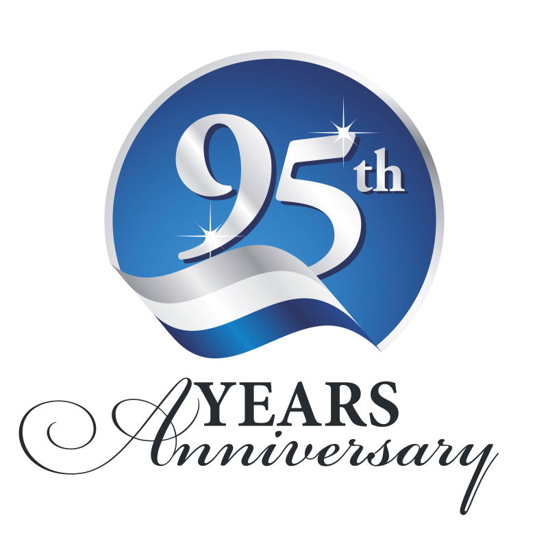 抽象矢量95周年纪念标志设计