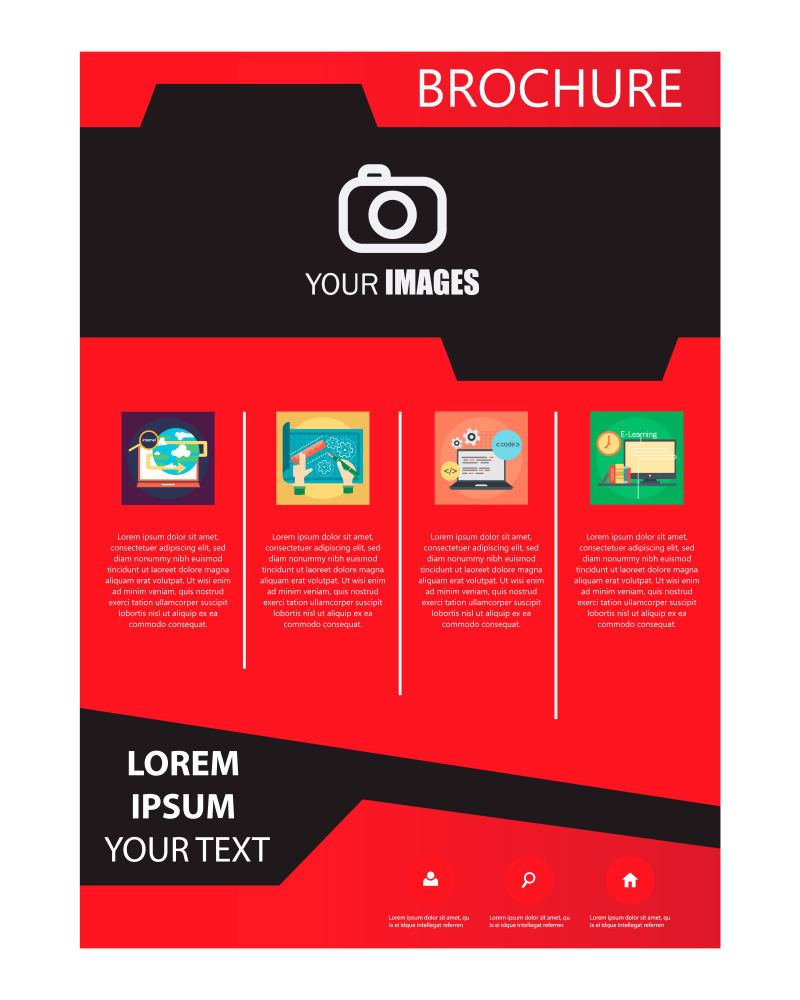 抽象矢量红色黑色经典年度报告