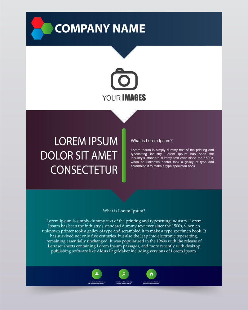 抽象矢量年度经典优雅商业报告设计