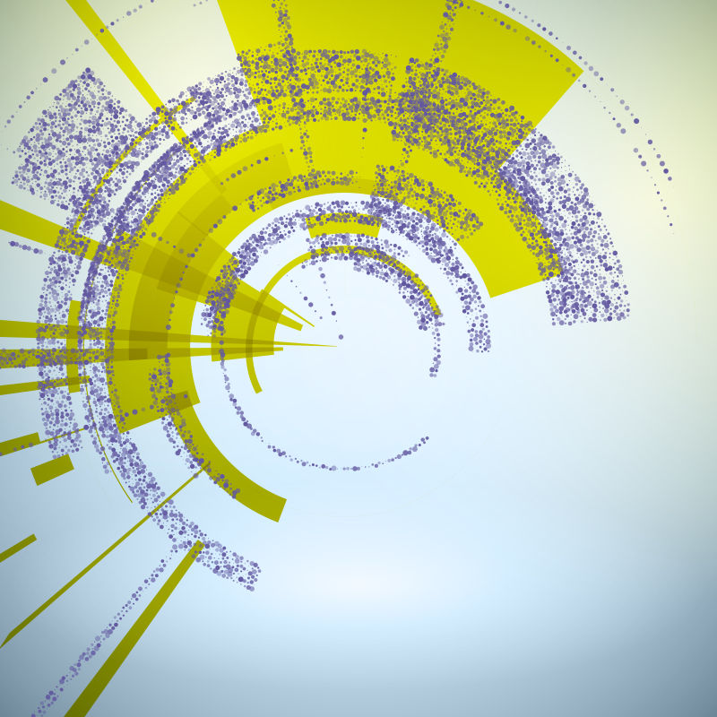技术几何矢量圆现代科学抽象背景