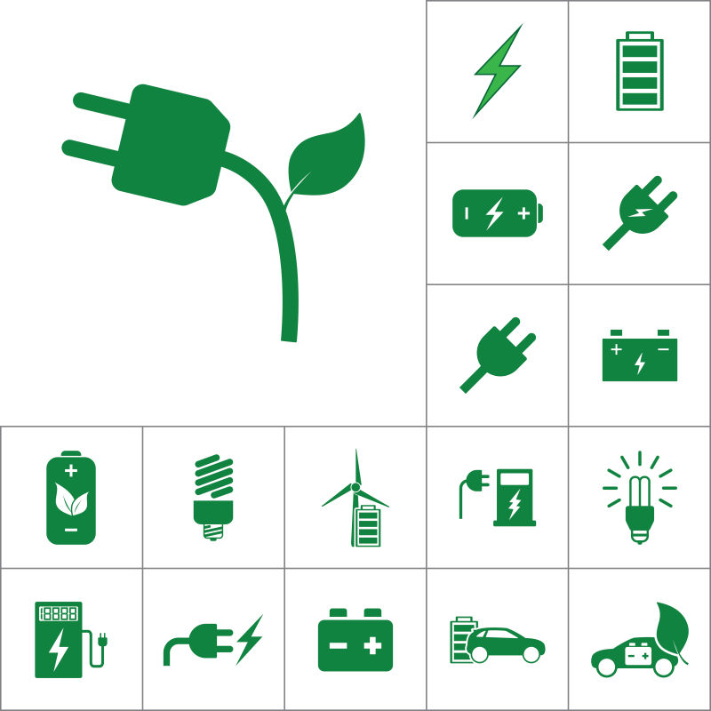 白色背景下的替代图标