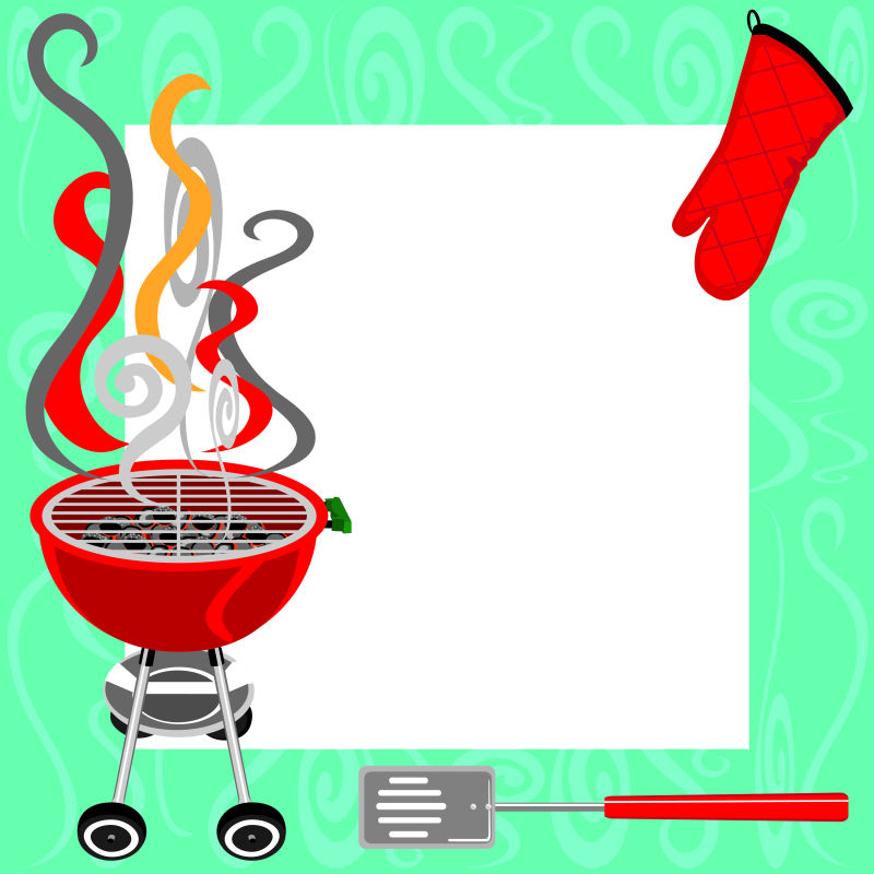 矢量现代烧烤主题平面创意海报设计