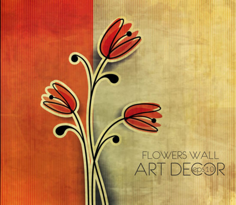 矢量花卉设计元素背景