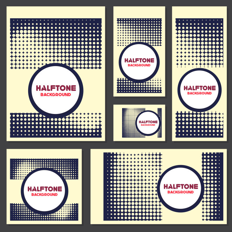 创意矢量圆点元素的宣传单设计