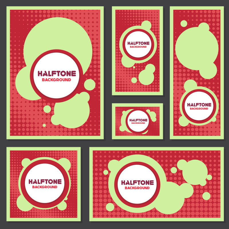 创意矢量红绿色经典宣传单设计