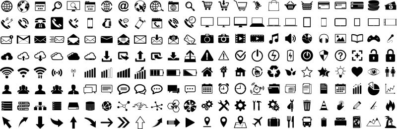 抽象矢量简易网页图标设计