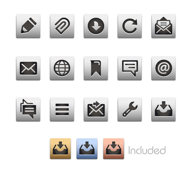 抽象矢量现代全球通信主题的方形图标设计