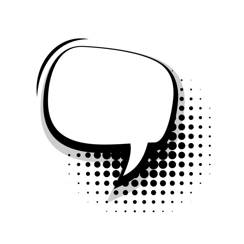 创意矢量现代椭圆形漫画文本对话框设计