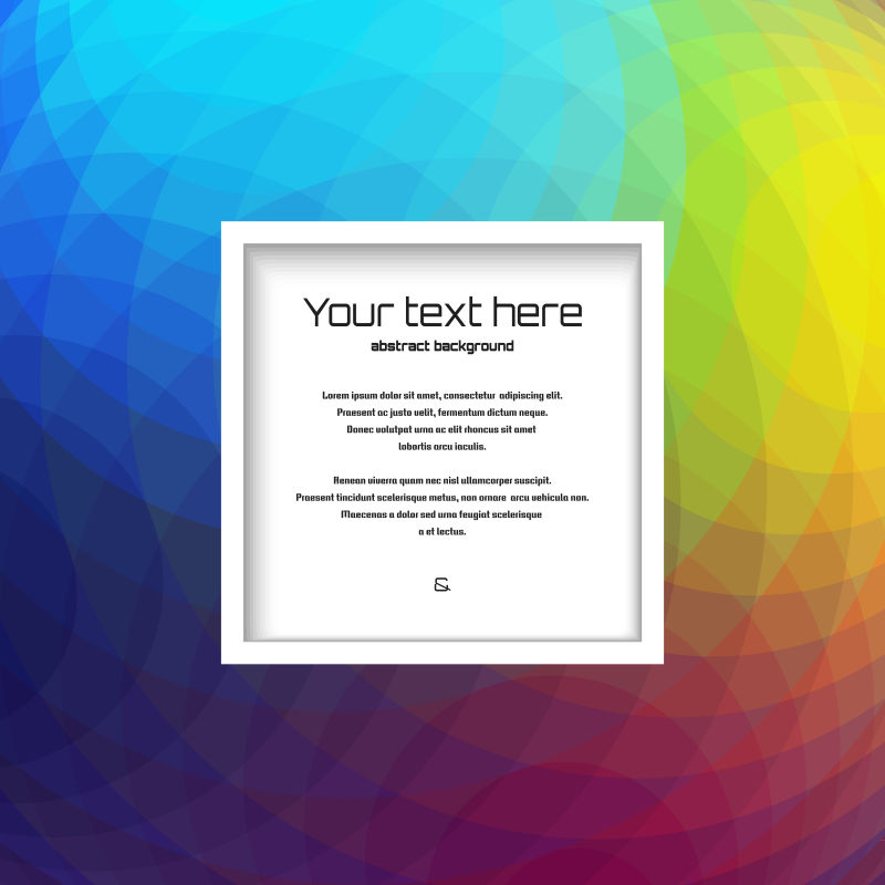 抽象向量背景多色多边形方框为您的文本