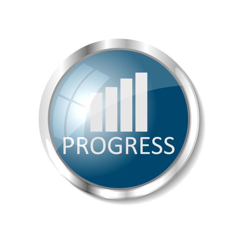 创意矢量进程主题的网页按钮设计