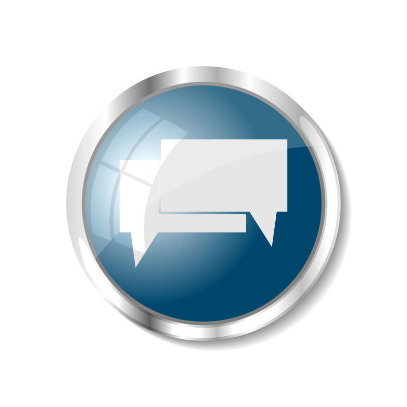 创意矢量聊天主题的网页按钮设计