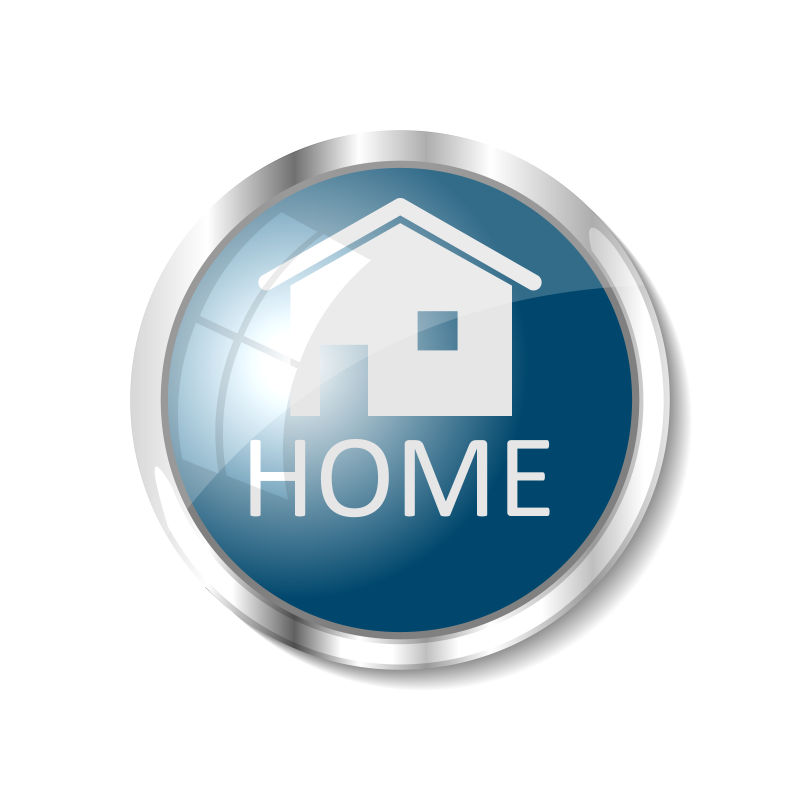 创意矢量家庭主题的网页按钮设计