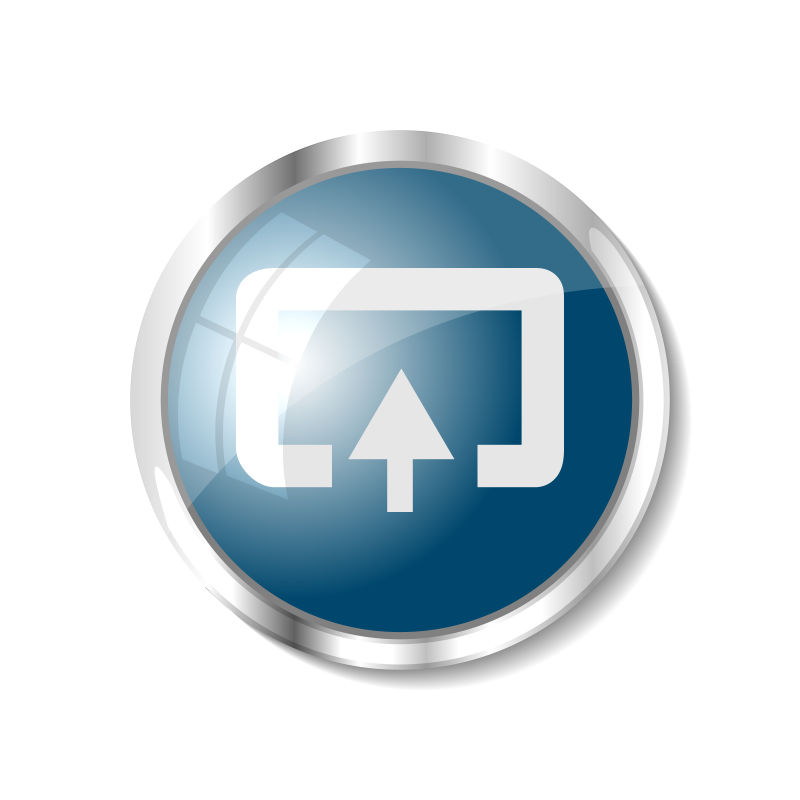 创意矢量现代上传主题的网页按钮设计