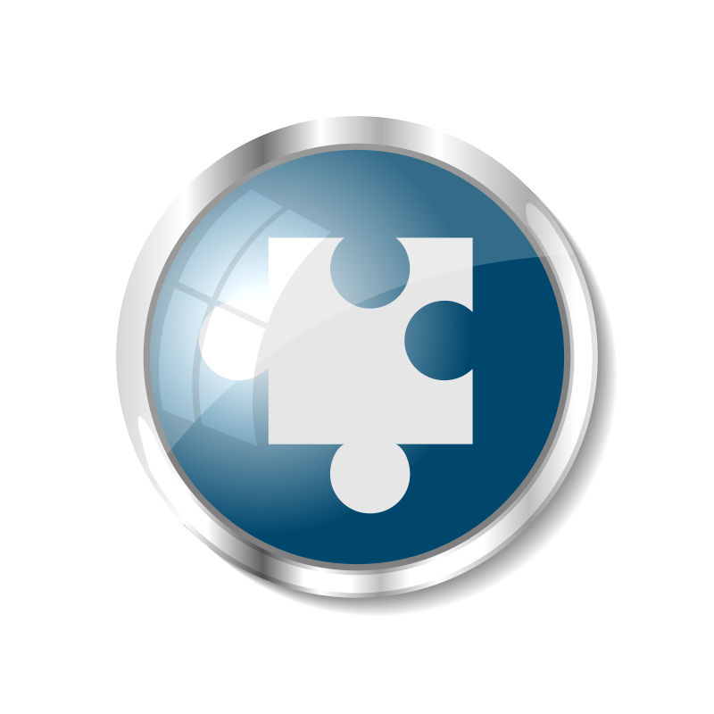 创意矢量拼图元素的网页按钮设计