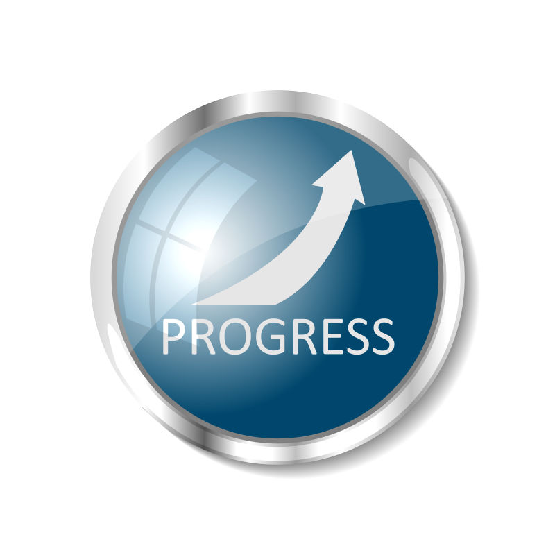 创意矢量现代进程元素的网页按钮设计插图