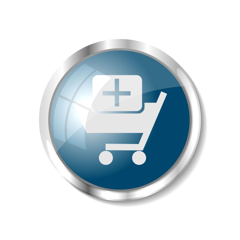 创意矢量添加到购物车主题的网页按钮设计