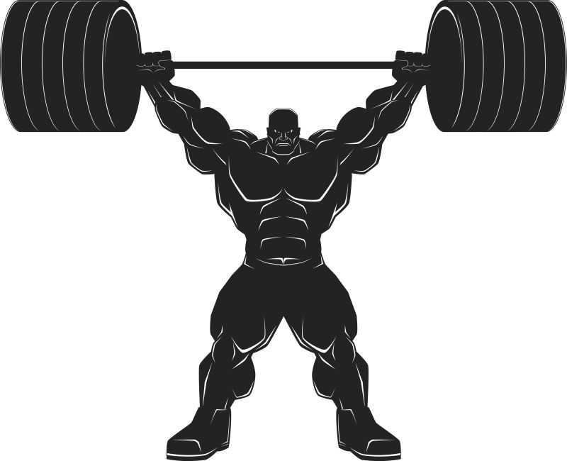 矢量创意现代健美运动员插图创意设计