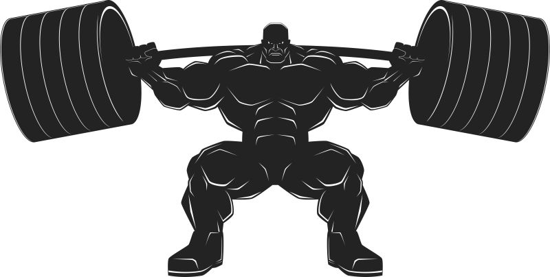 矢量现代抽象健美运动员插图设计