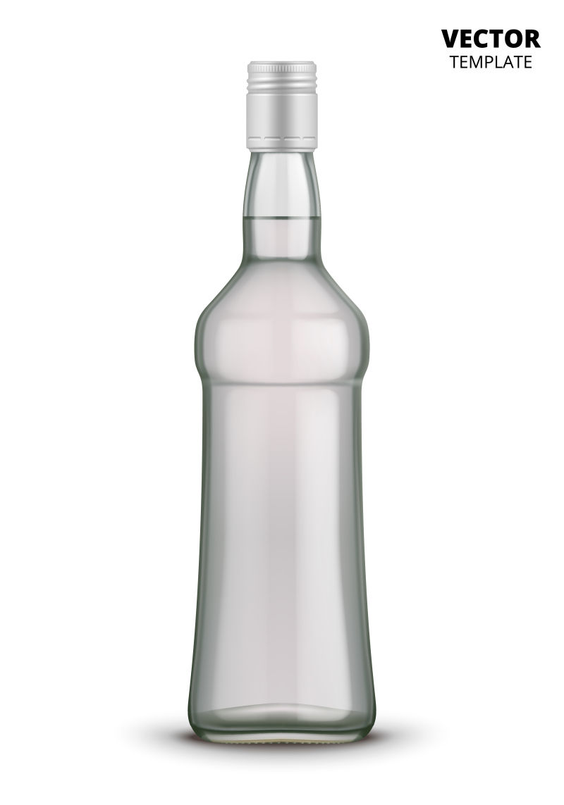 抽象矢量伏特加瓶子设计
