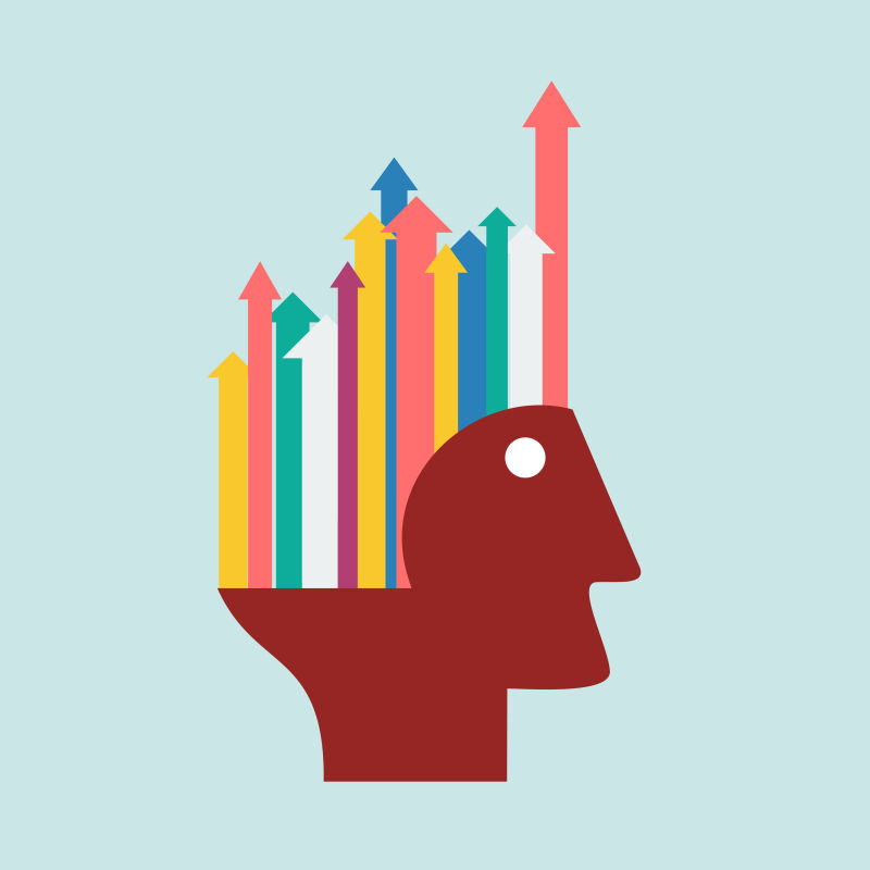 抽象矢量时尚大脑标志设计