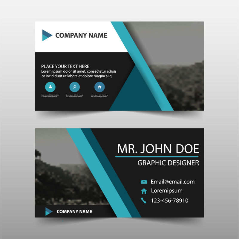 抽象矢量现代时尚宣传名片设计