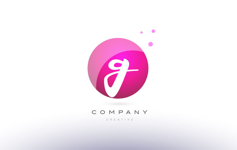 创意矢量字母g的圆形标志设计