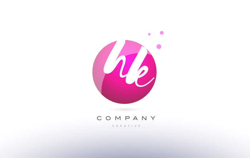 抽象矢量字母hk圆形标志设计