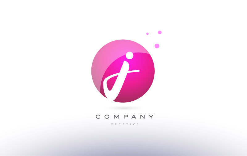 创意矢量现代字母j圆形标志设计