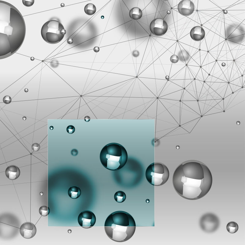 创意矢量几何粒子元素的背景设计