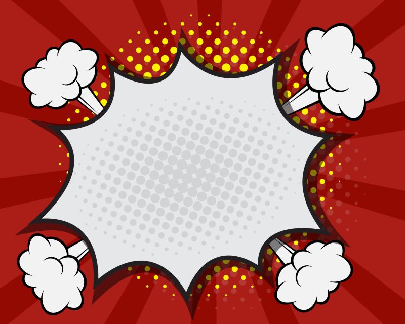 矢量抽象现代漫画对话框设计元素