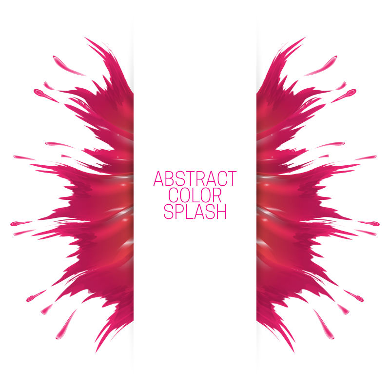 创意矢量现代粉色颜料飞溅背景