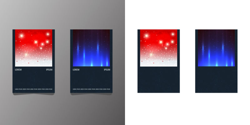 矢量抽象现代彩色光芒元素商业宣传单设计