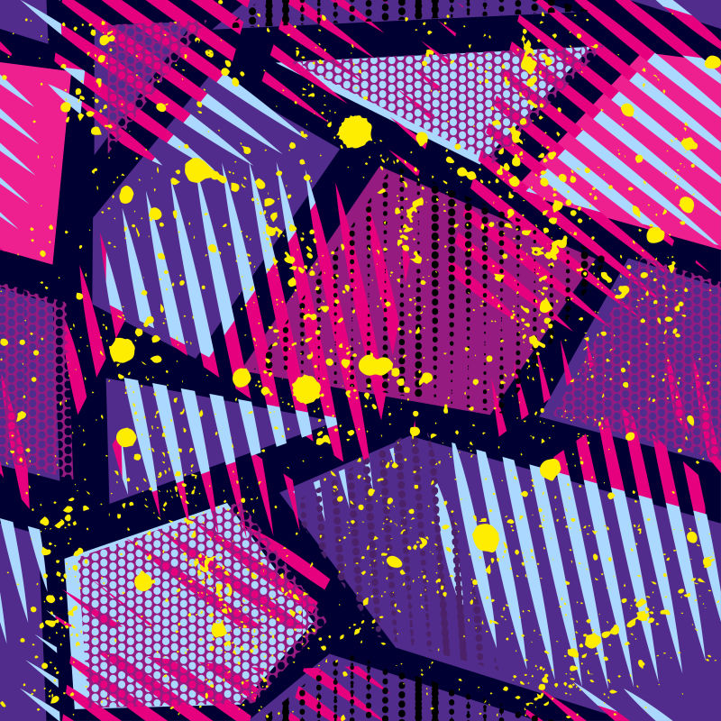 矢量彩色图案背景图片-创意矢量现代时尚几何元素背景设计素材-高清