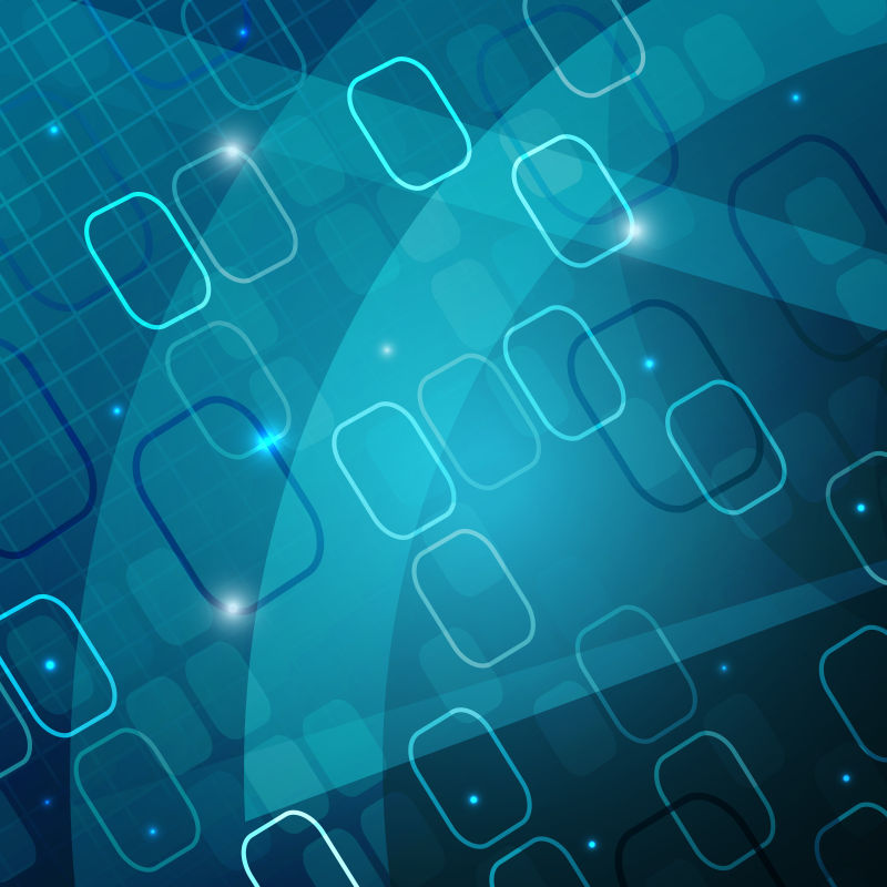 矢量抽象蓝色技术风格的背景设计
