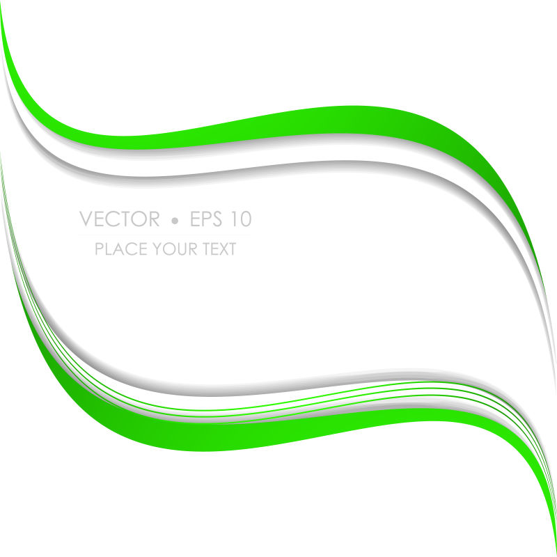 抽象矢量绿色波形元素的设计背景