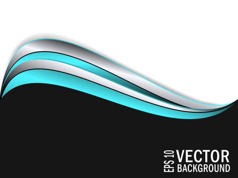 抽象矢量现代金属波纹背景设计