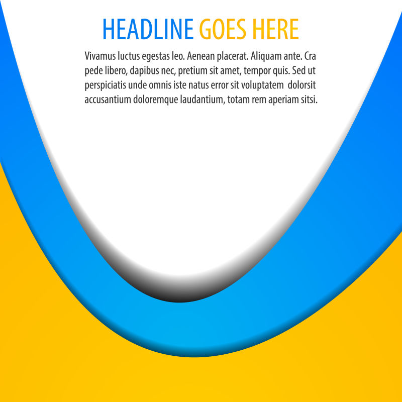 抽象矢量橙色蓝色年度商业背景设计