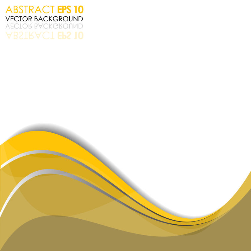 抽象矢量黄色波形风格的背景设计