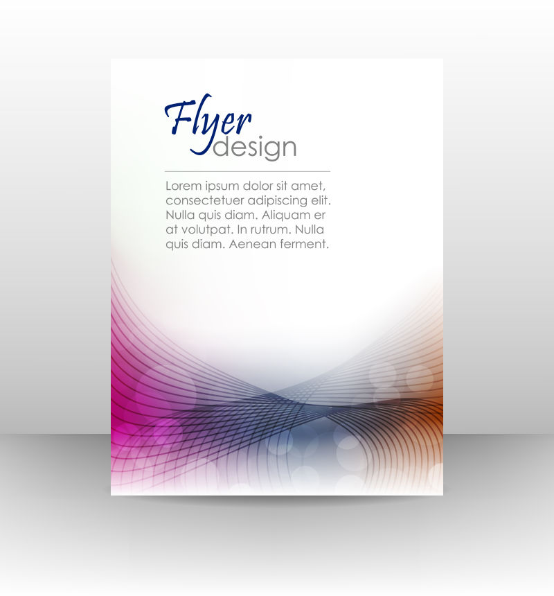 抽象矢量现代彩色线性风格的背景设计