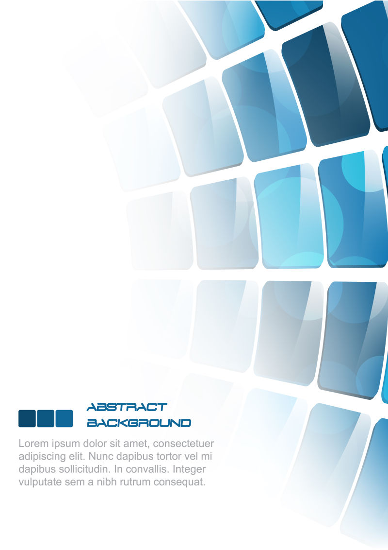 抽象矢量蓝色几何元素的时尚背景设计