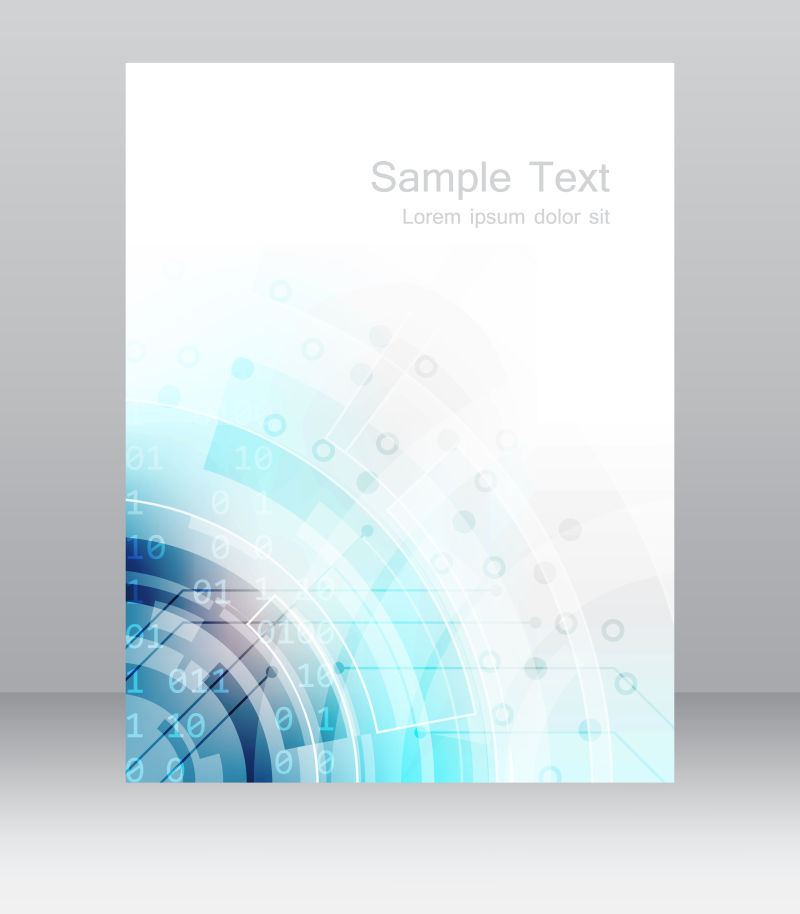 创意矢量现代蓝色技术风格的背景设计