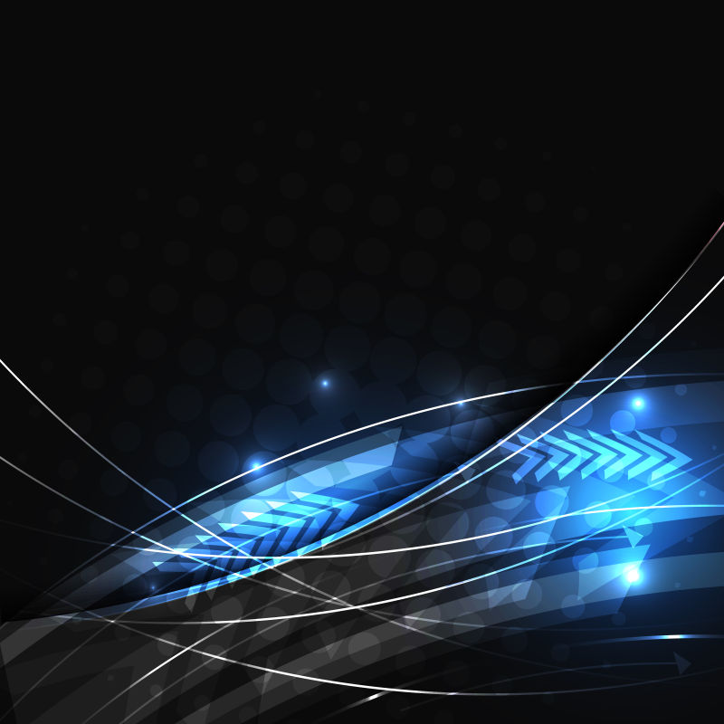 抽象矢量蓝色几何元素的科幻背景设计