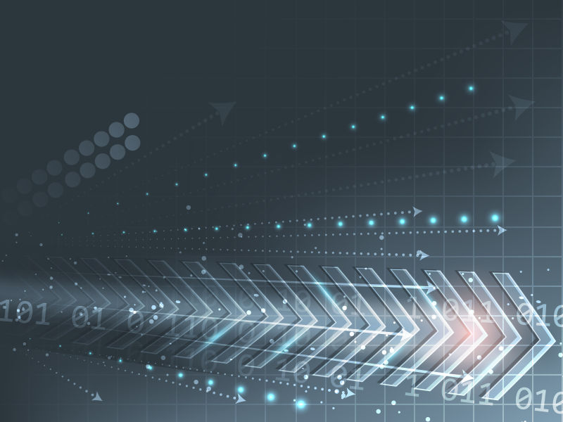 抽象矢量现代技术风格的箭头元素背景设计